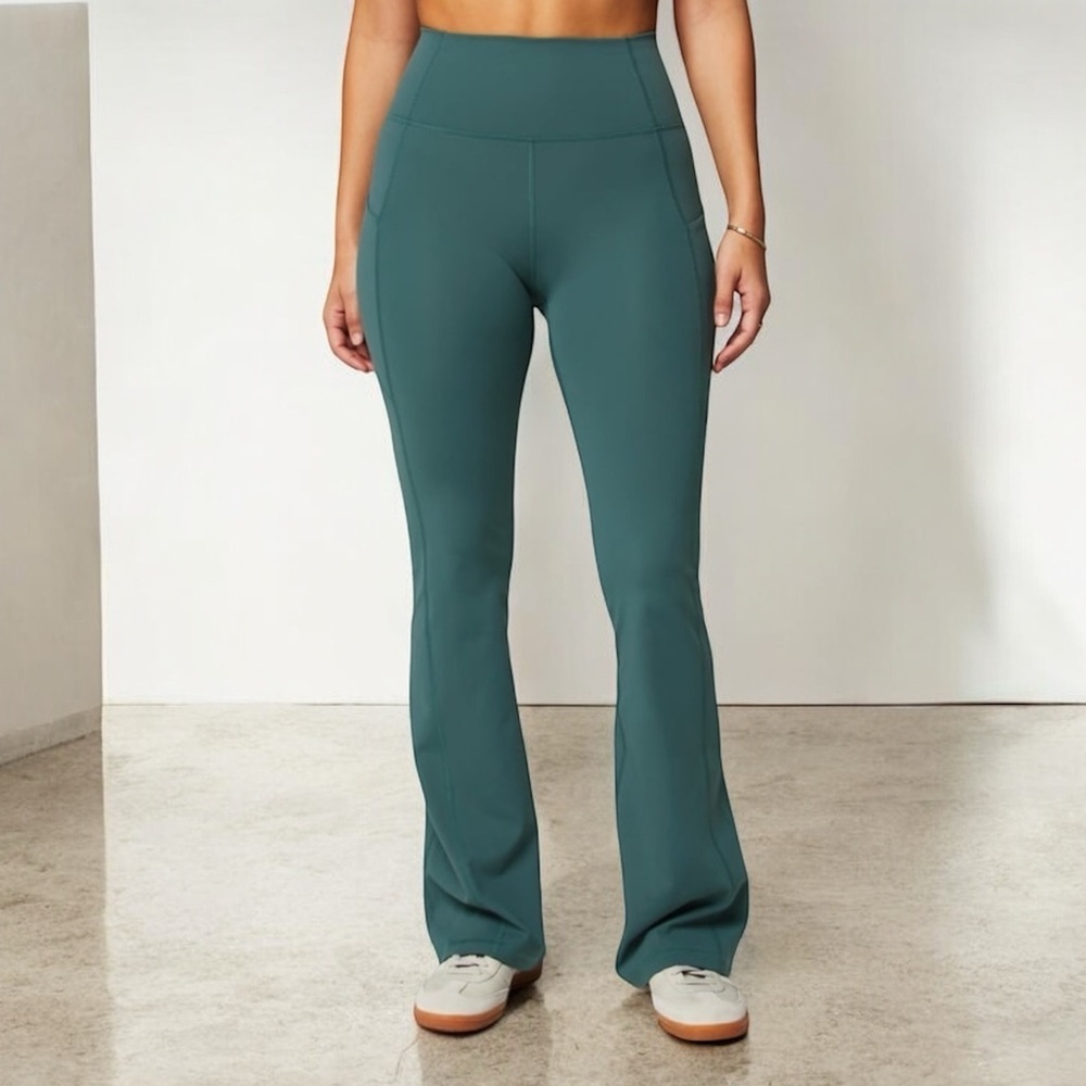 FABLETICS Oasis PureLuxe Aspen High-Waisted stretch Pocketed Kick Flare leggings